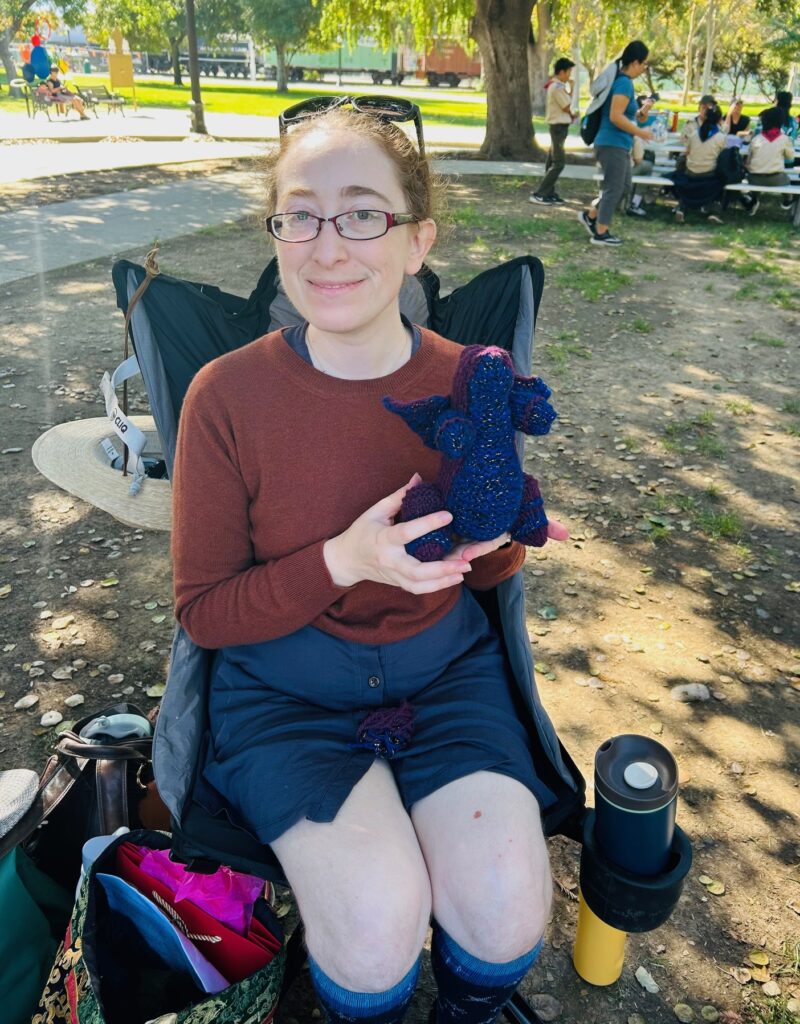 Sage's finished dragon for a friend's baby